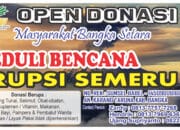 Gunung Berapi Semeru Erupsi, Karang Taruna Bangka Bereaksi