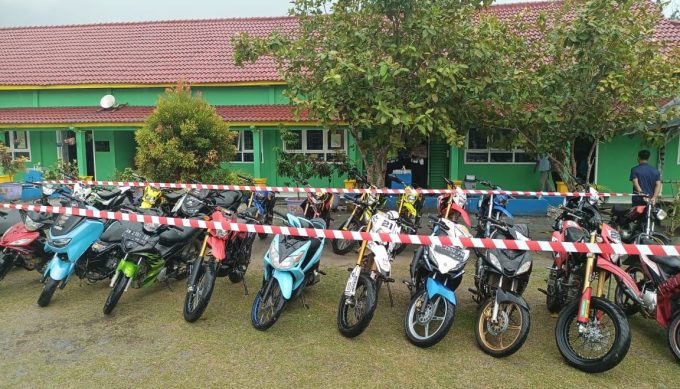Puluhan Pelajar Bangka Tengah Kedapatan Gunakan Knalpot Brong