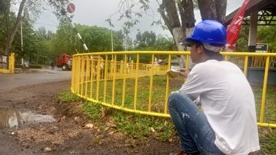 Bersama Gapoktan Tanjung Jaya, PT Timah Perbaiki Fasilitas Jalan Umum