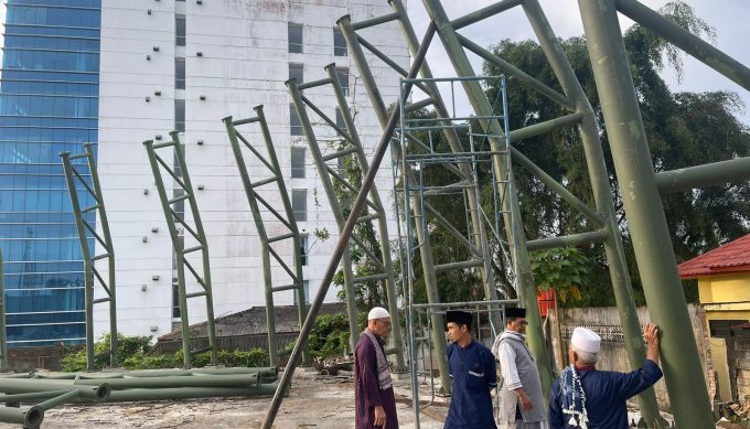 Ulama se-Kota Pangkalpinang Tinjau Langsung Pembangunan Masjid Kubah Timah