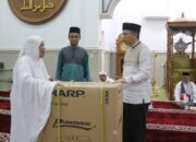 Pemkab Bangka Tengah Berikan Doorprize Saat Sajadah Fajar di Masjid Darussalam Desa Belilik
