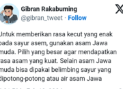Gibran Rakabuming Bocorkan Resep Masakan, Singgung Belimbing Sayur