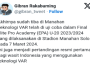 Wali Kota Solo Gibran Rakabuming Pamer Teknologi VAR Stadion Manahan
