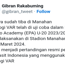 Wali Kota Solo Gibran Rakabuming Pamer Teknologi VAR Stadion Manahan