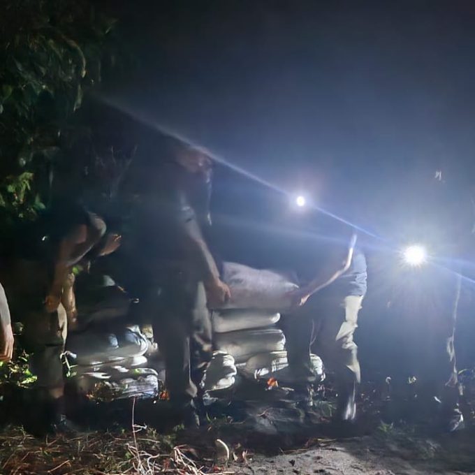 Razia di Tanjung Langka, Tim Gabungan Temukan 43 Karung Timah Siap Jual