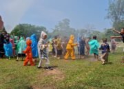 Keseruan Anak TK Santa Maria Belajar denagn Tim Damkar PT Timah