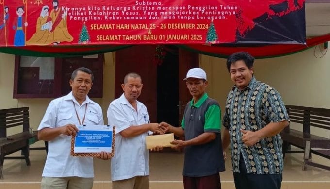 Jelang Natal, Dua Gereja di Bangka Barat dapat Bantuan PT Timah