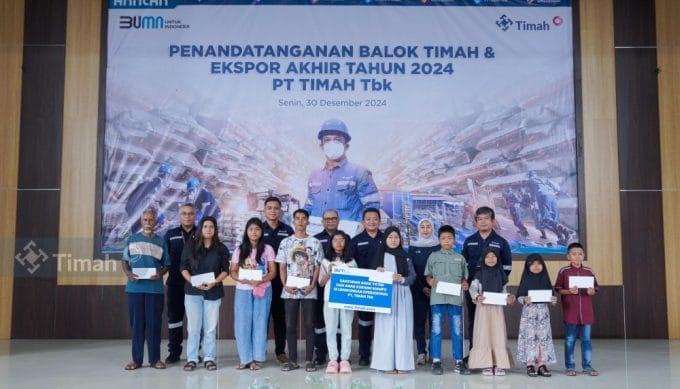 Jelang Pergantian Tahun, PT Timah Santuni 100 Anak Yatim Piatu