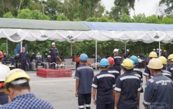 Gelar Apel di Dermaga Mantung, PT Timah Dorong Penerapan Sistem Manajemen K3