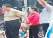 Presiden Prabowo Lepas Baju di Momen Peringatan Hari Buruh di Monas Jakarta