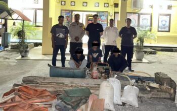 Nekat Nambang Tanpa Izin di Batu Beriga, Tiga Orang Diamankan Polisi
