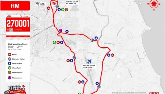 Ini Rute Tins Half Marathon 2025