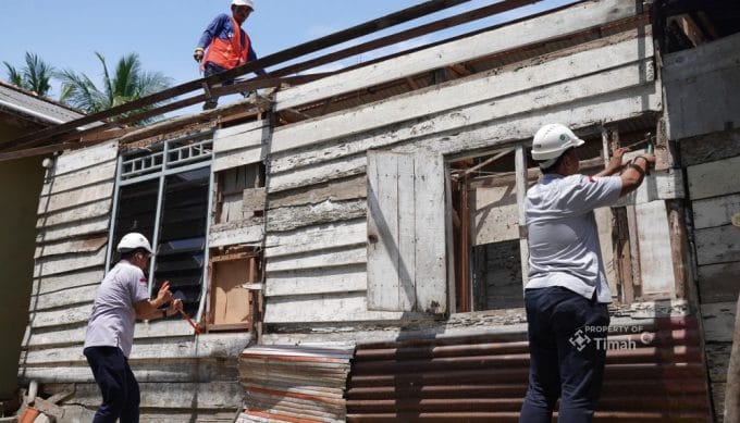 PT Timah Bantu Bangun Rumah Aling