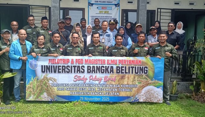 Fieldtrip ke Desa Rias, Mahasiswa MIP UBB Teliti Permasalahan Sawah